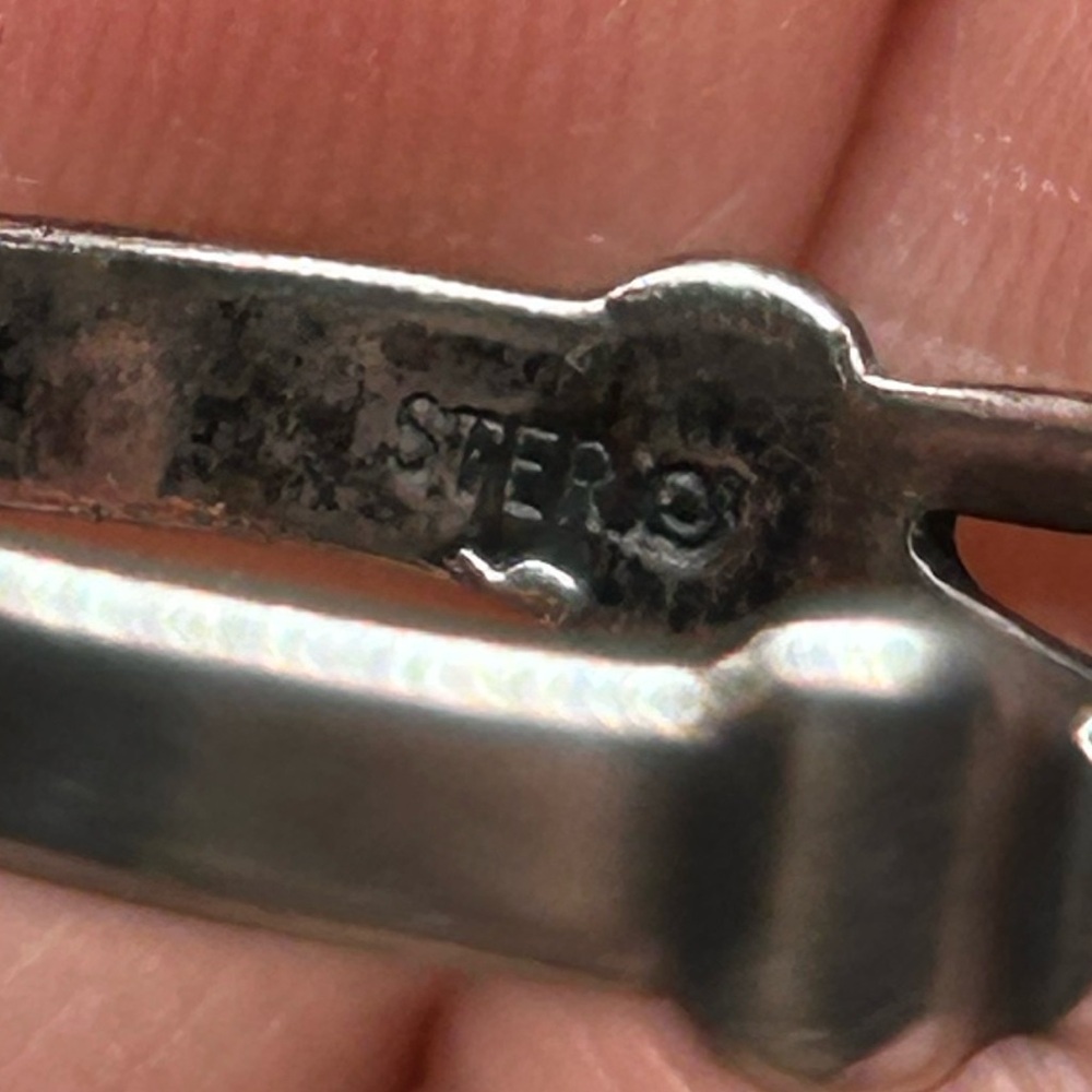 Vintage Native Agate Sterling Ring - image 3